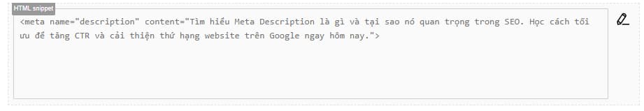 Cách viết thẻ Meta Description trong HTML